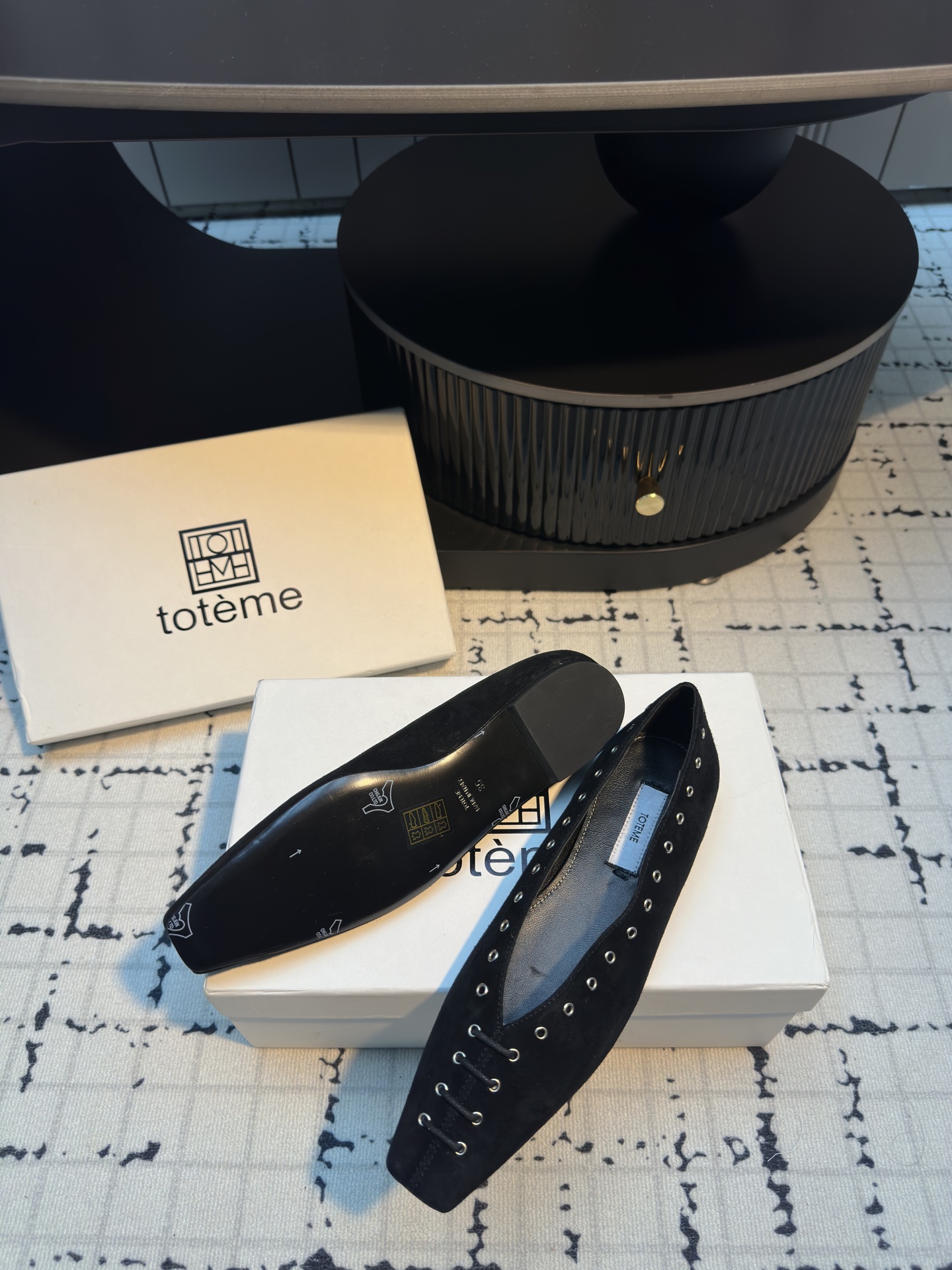 Toteme 25SS Suede Loafers with Rivets and Straps - Chic and Comfortable 8 i1743491948081 1968 0 6