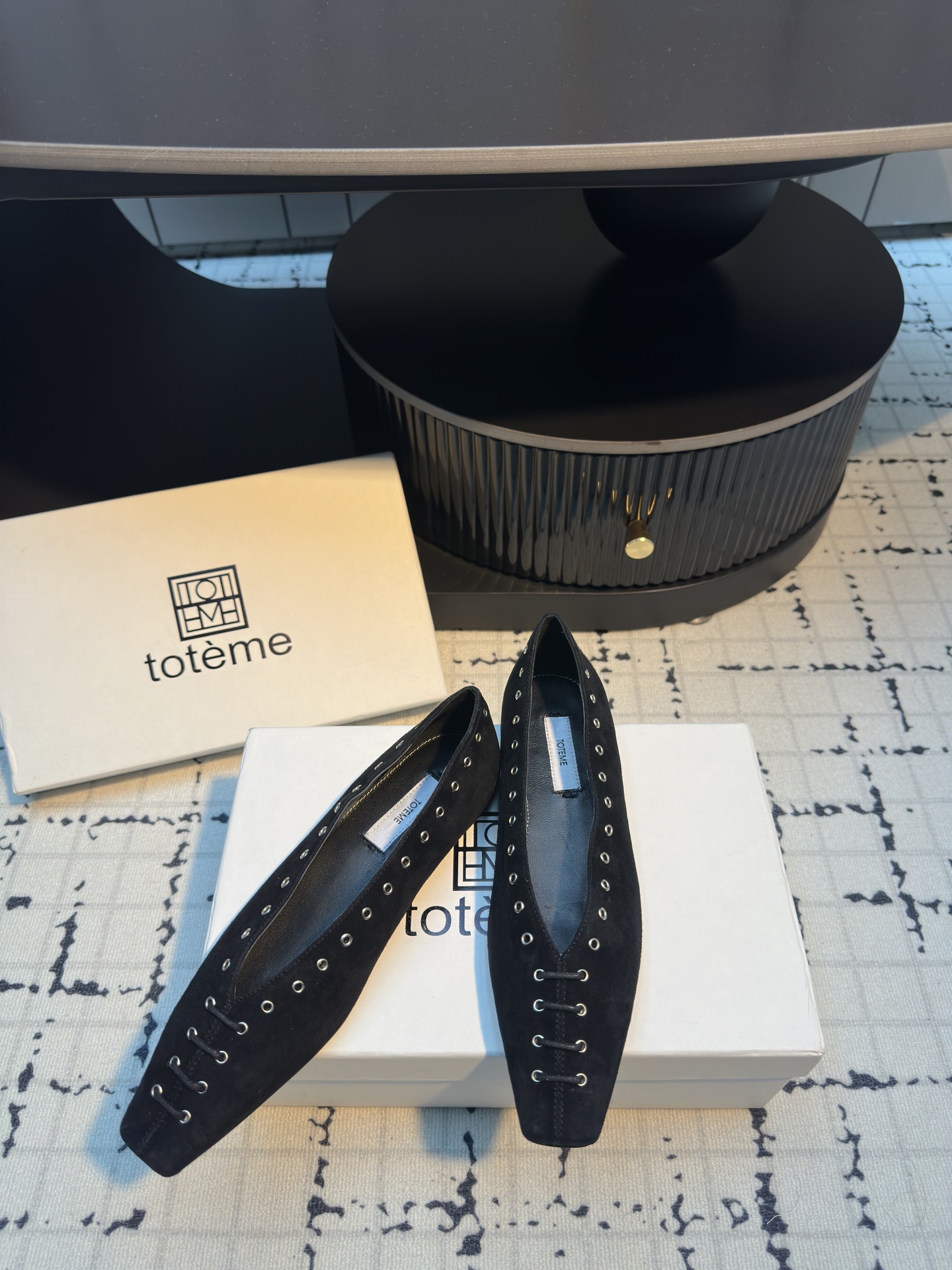 Toteme 25SS Suede Loafers with Rivets and Straps - Chic and Comfortable 5 i1743491948086 1861 0 3