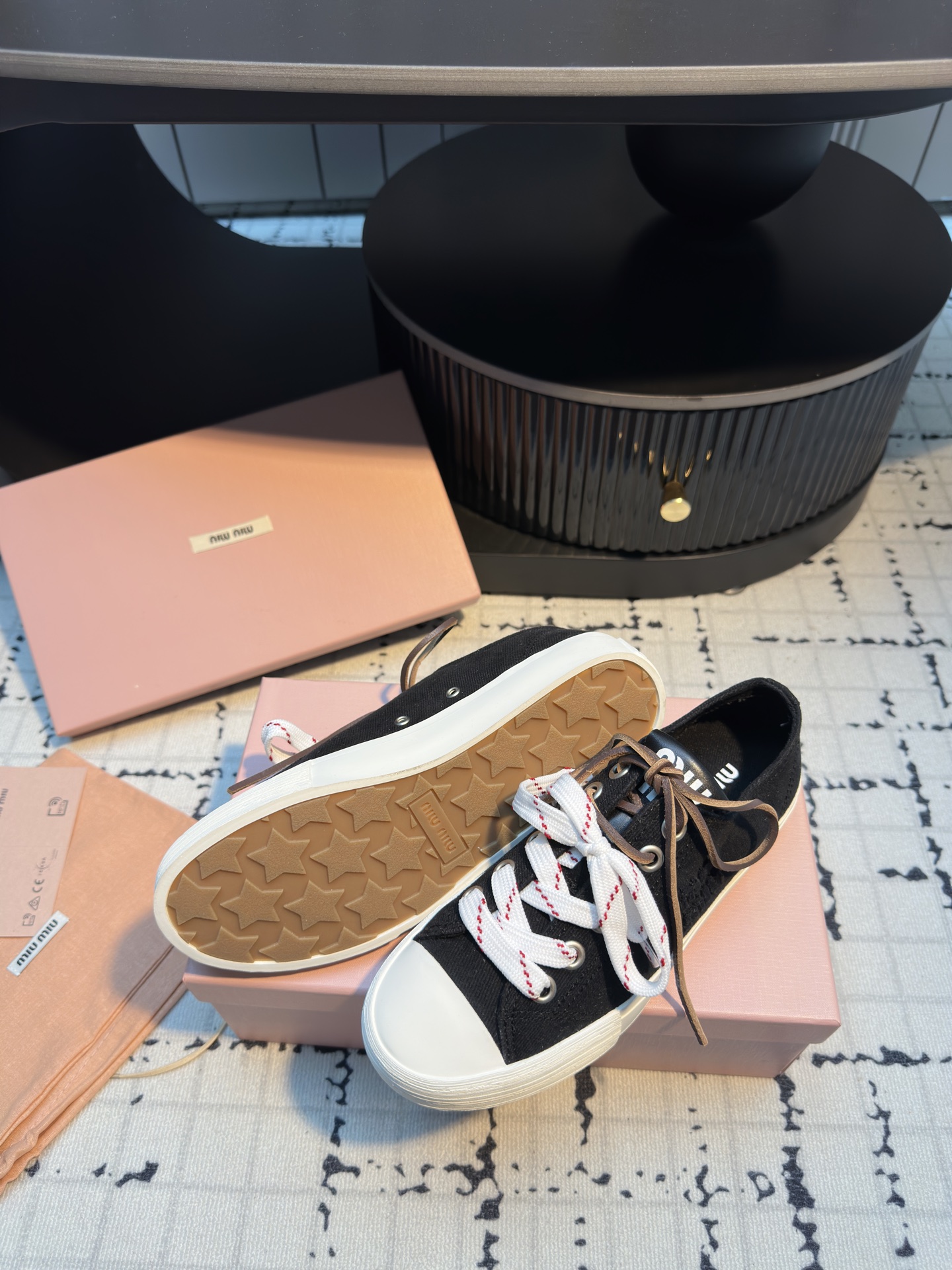 Miu Miu Retro Canvas Sneakers with Double Shoelaces - Comfortable & Stylish 8 i1745400174112 1028 0 5