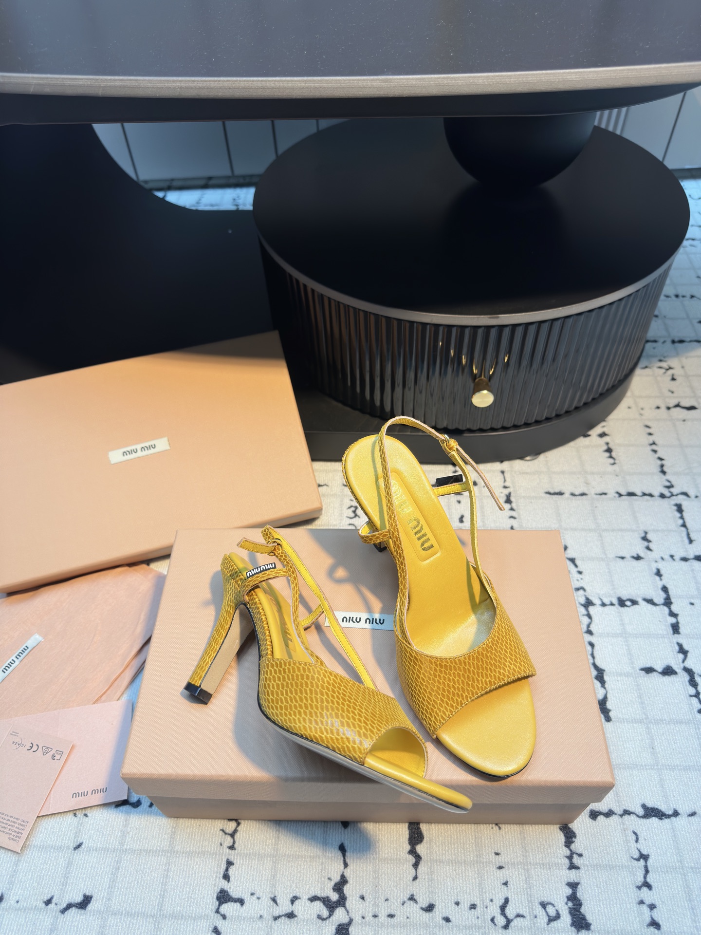 Miu Miu Snake Print Slingback Kitten Heel Sandals - Retro Spring Style 2 i1746521092621 1715 0 4