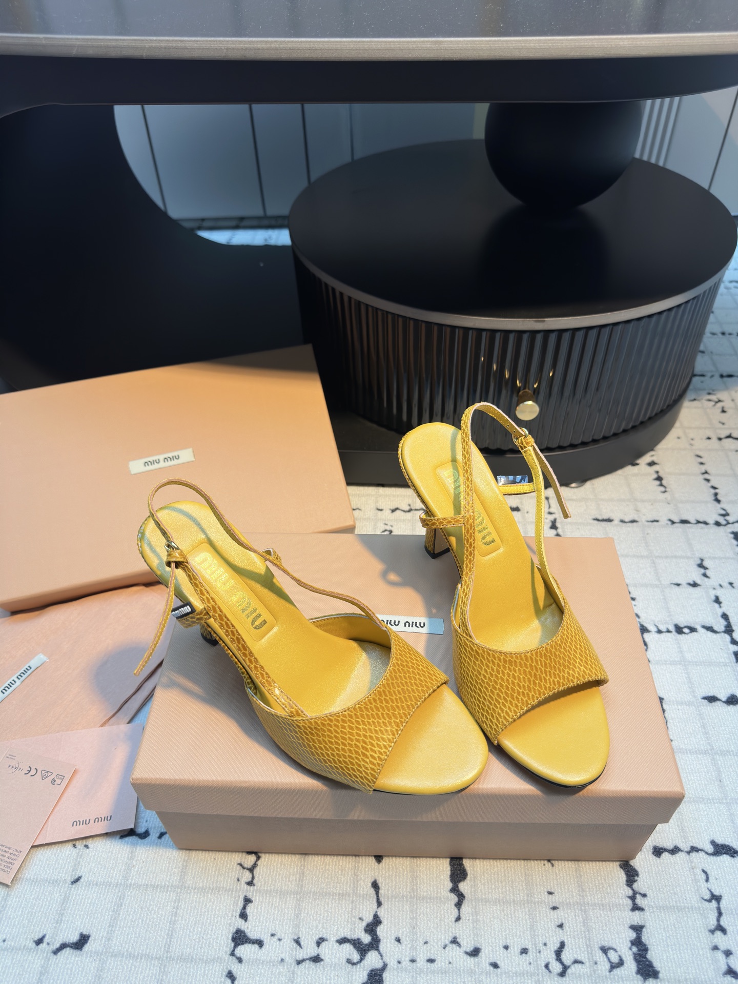 Miu Miu Snake Print Slingback Kitten Heel Sandals - Retro Spring Style 4 i1746521092746 4454 0 1
