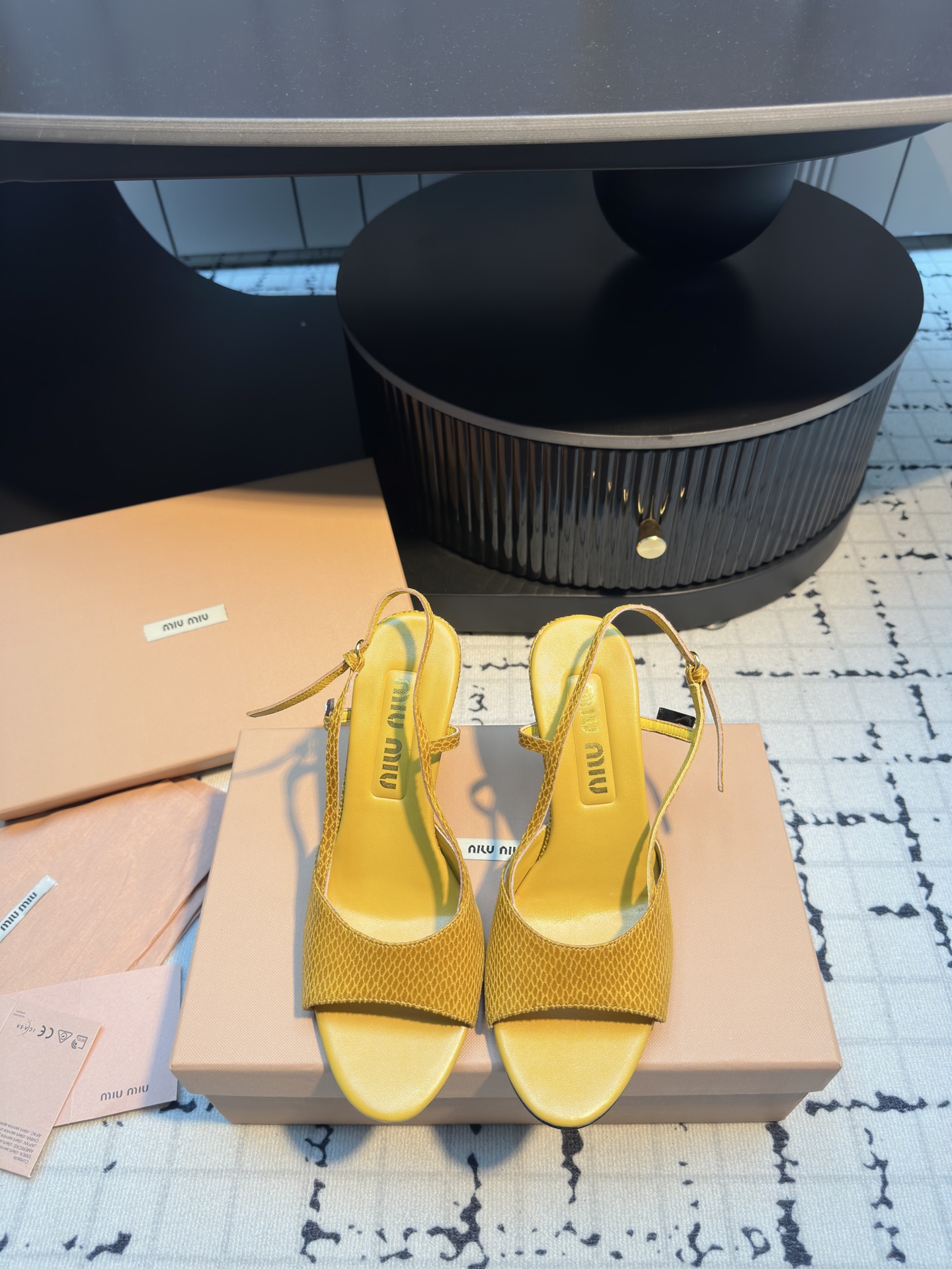 Miu Miu Snake Print Slingback Kitten Heel Sandals - Retro Spring Style 3 i1746521094055 5958 0 0