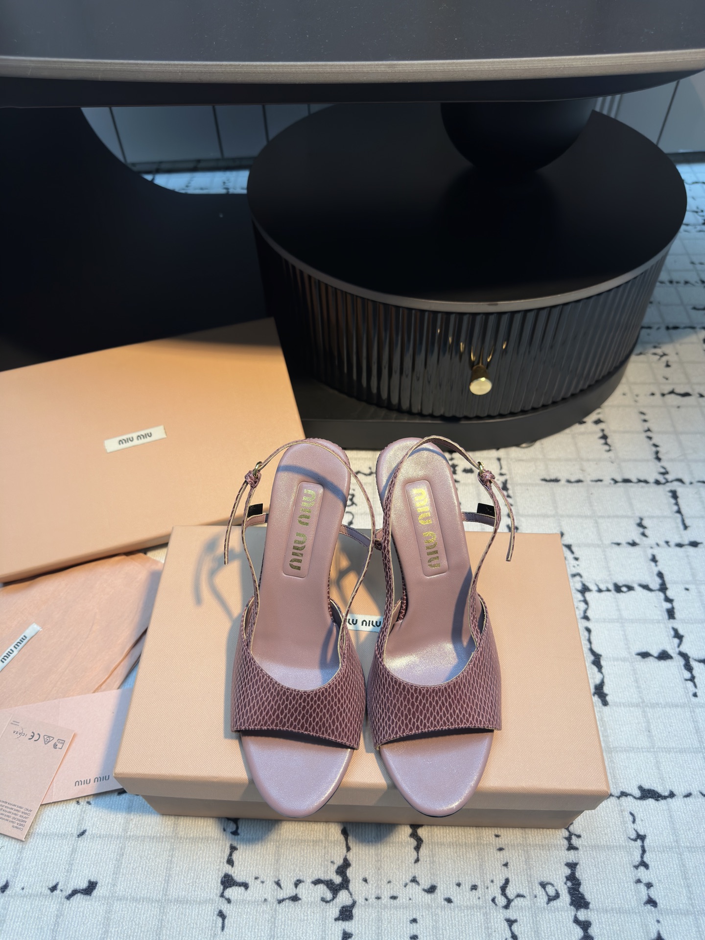 Miu Miu Snake Print Slingback Kitten Heel Sandals - Elegant & Retro 3 i1746521149131 7077 0 0