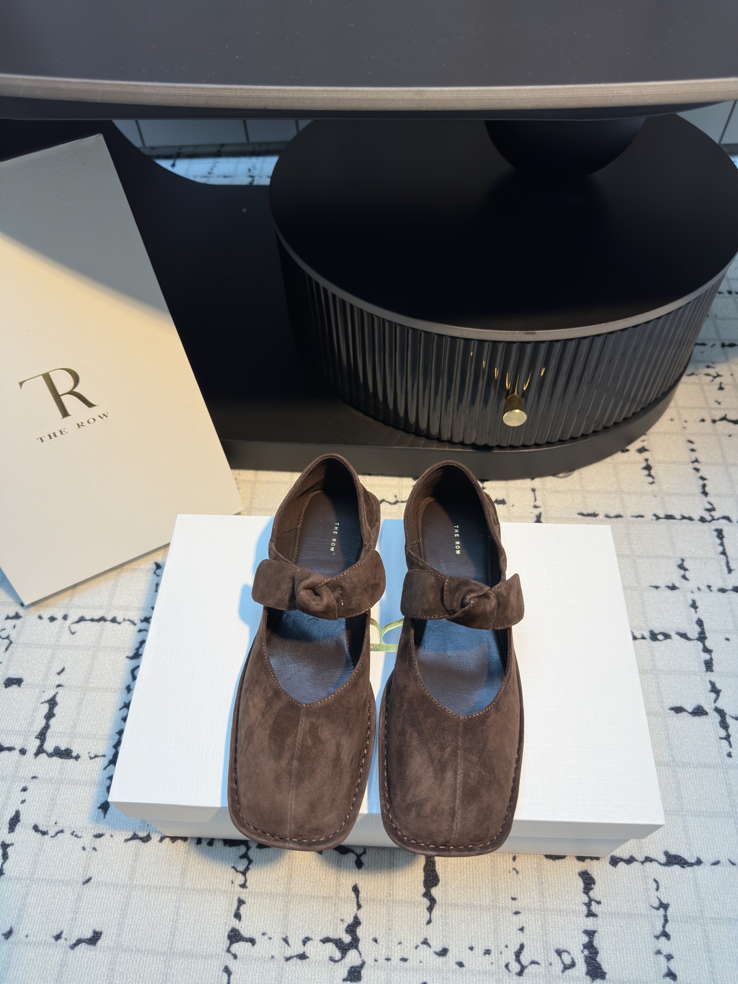 The Row Square-Toe Bow Mary Jane Flats - Comfortable & Stylish 3 i1746610497811 4509 0 0