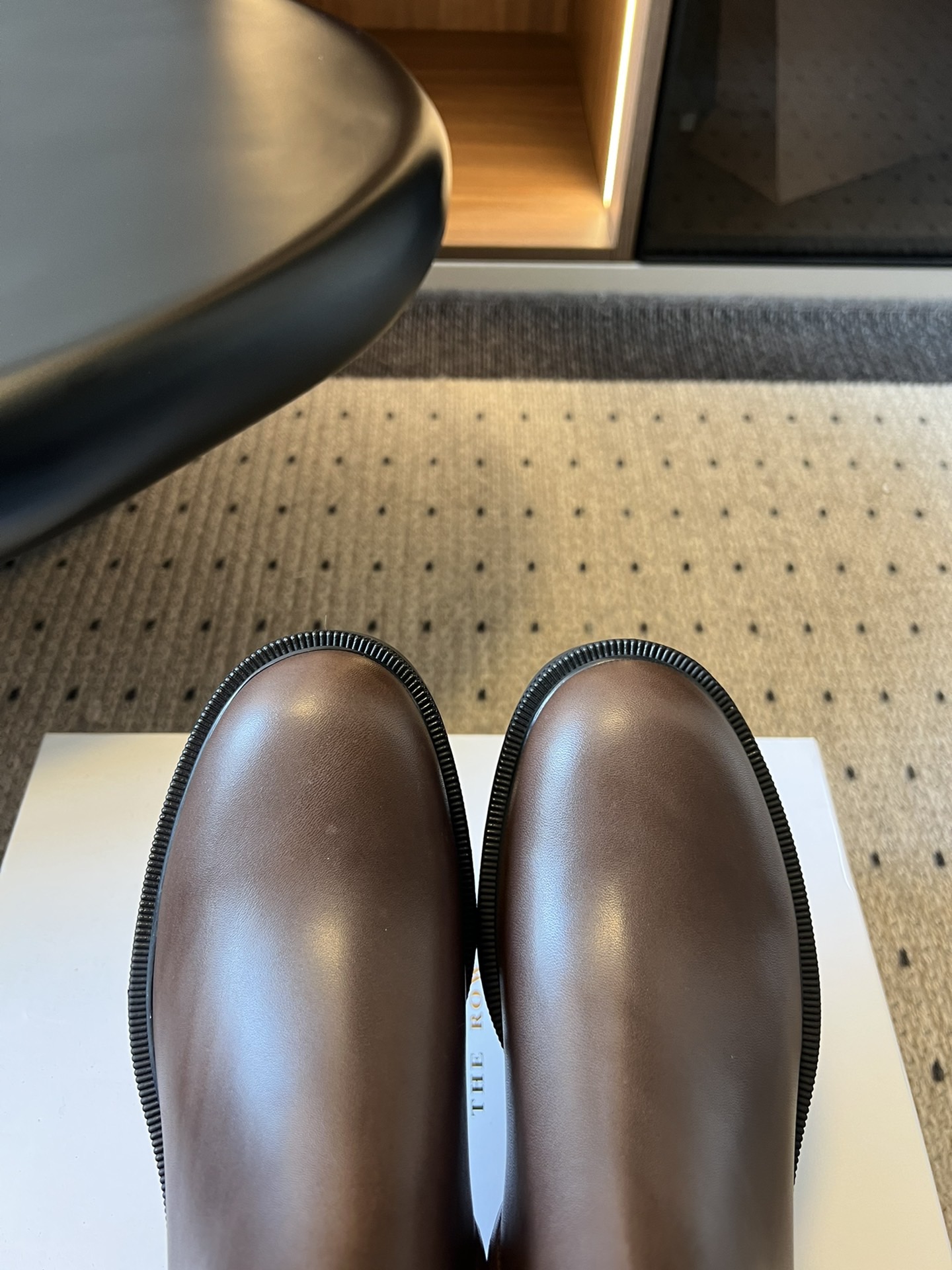 The Row Style Leather Ankle Boots Vintage Square Toe Chunky Heel Booties 8 i1756956198851 4760 0 5