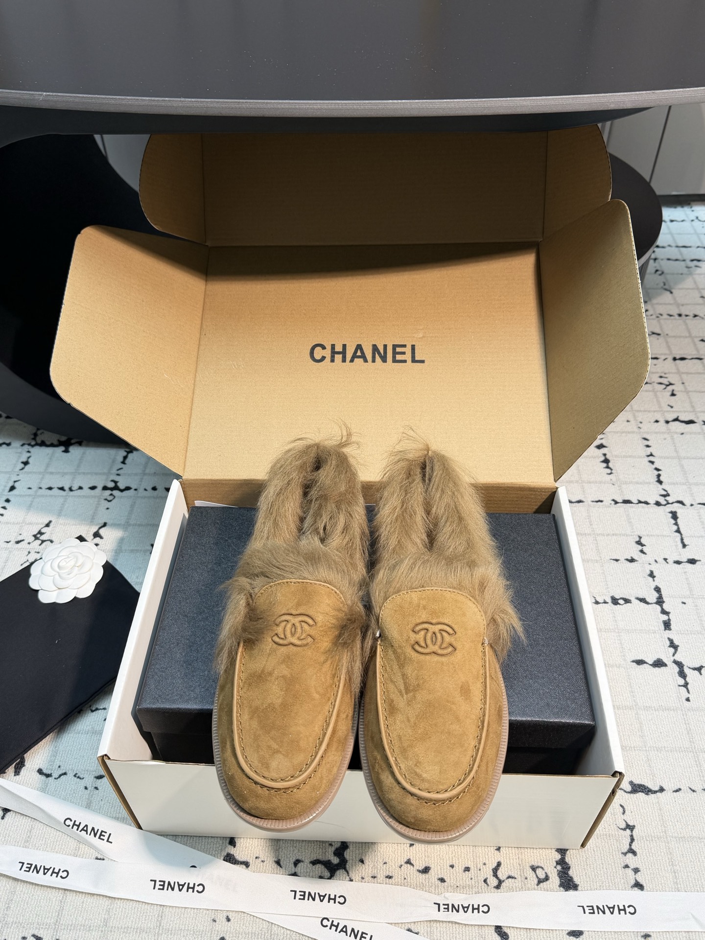 Tan Slip On Loafers