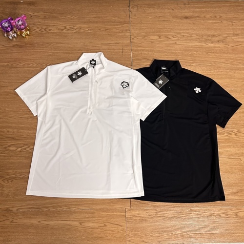 Descente Men's Quick-Dry Ice Silk Outdoor Polo Shirt - Short Sleeve 1 Descente Men's Quick-Dry Ice Silk Outdoor Polo Shirt - Short Sleeve