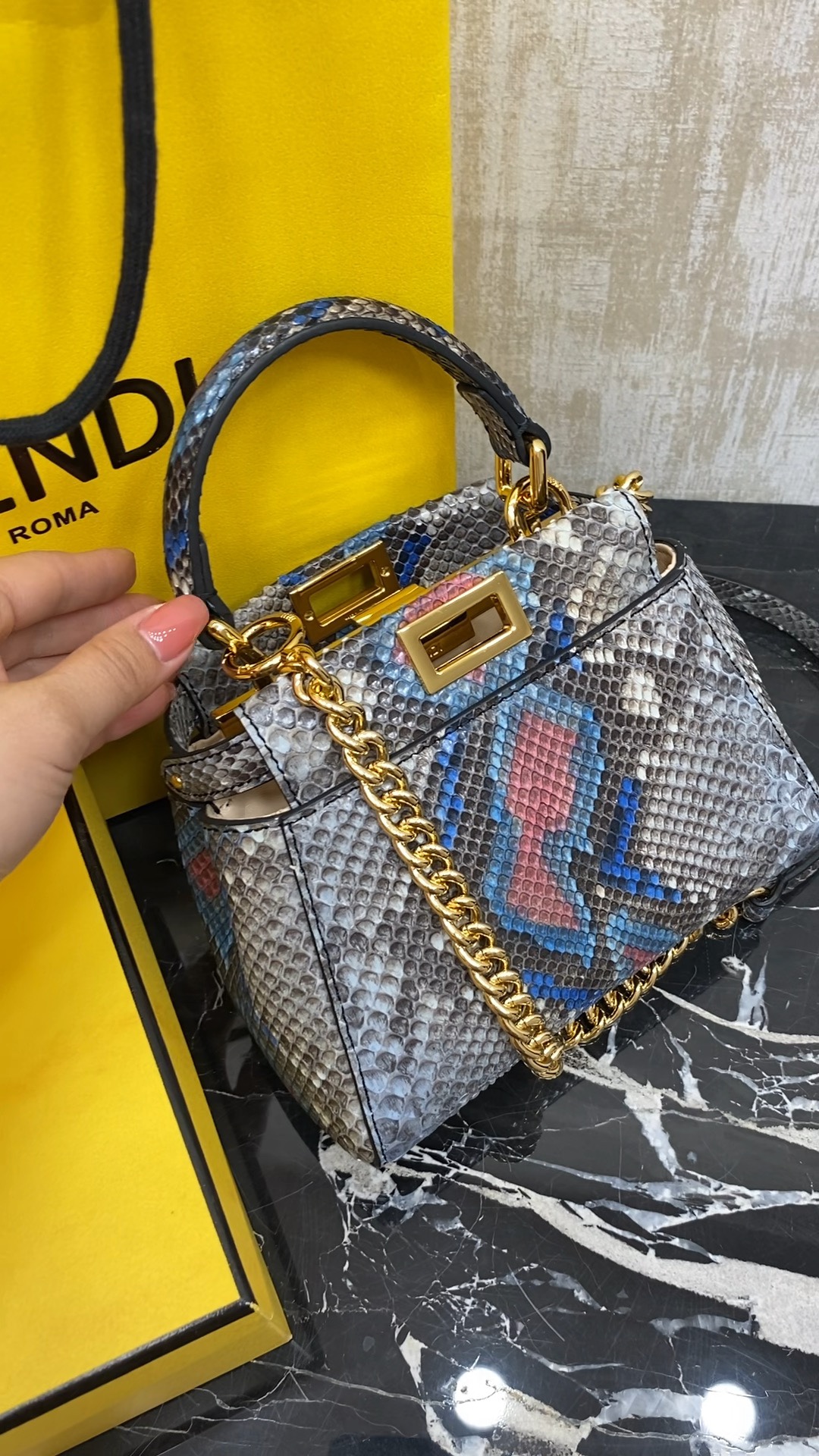 Fendi , real snakeskin