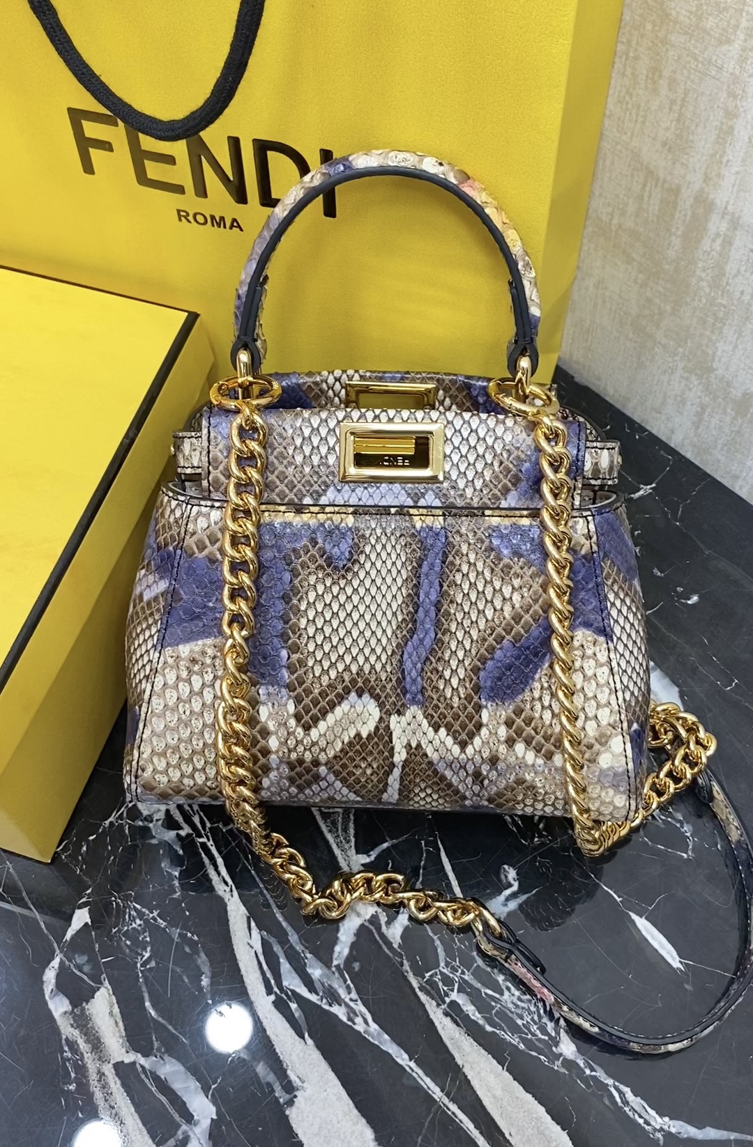 Fendi , real snakeskin