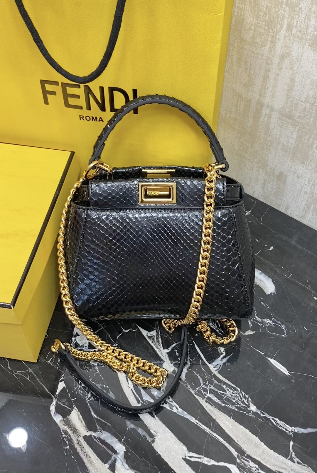Fendi , real snakeskin