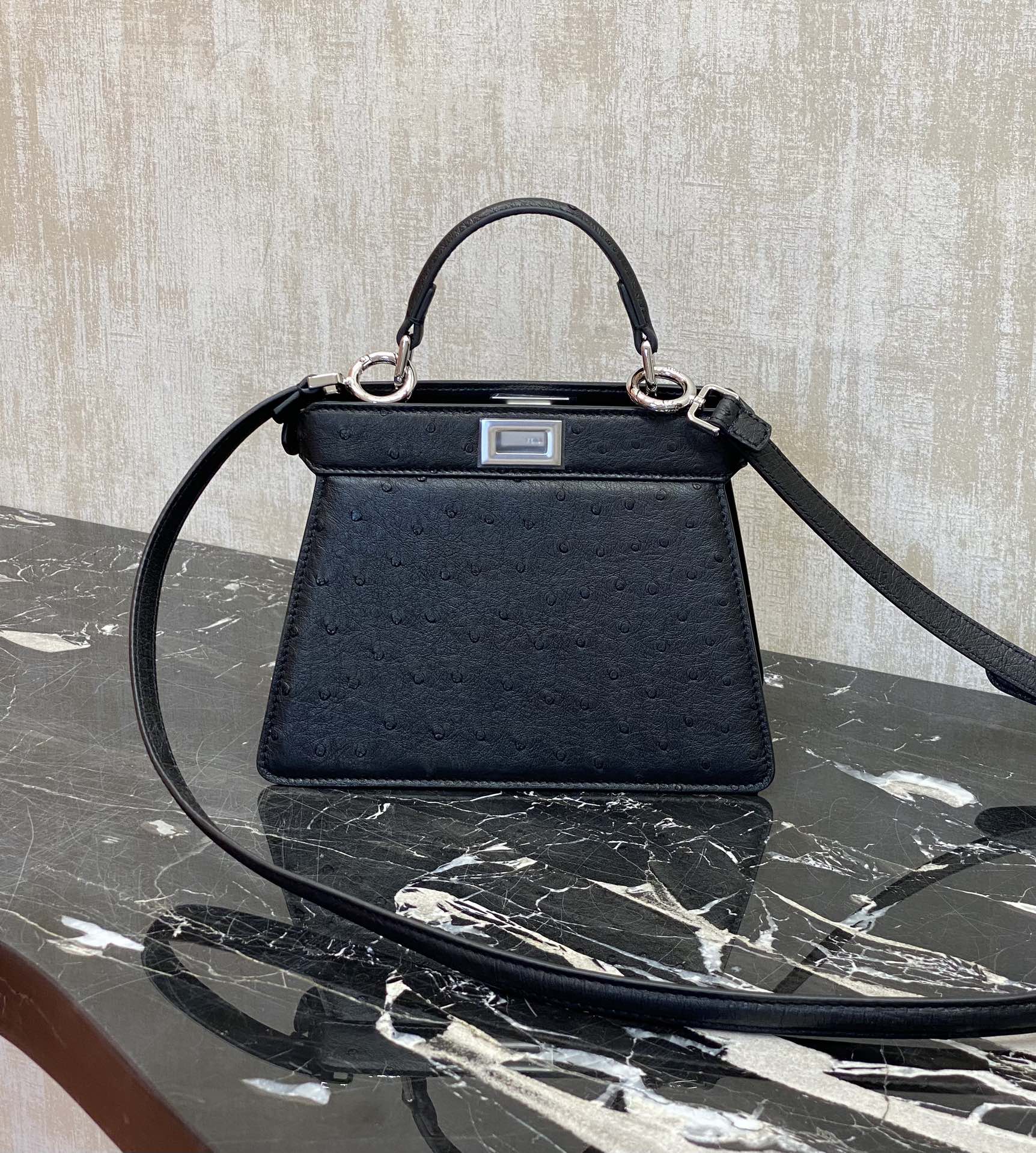 Fendi Details: black silver buckle