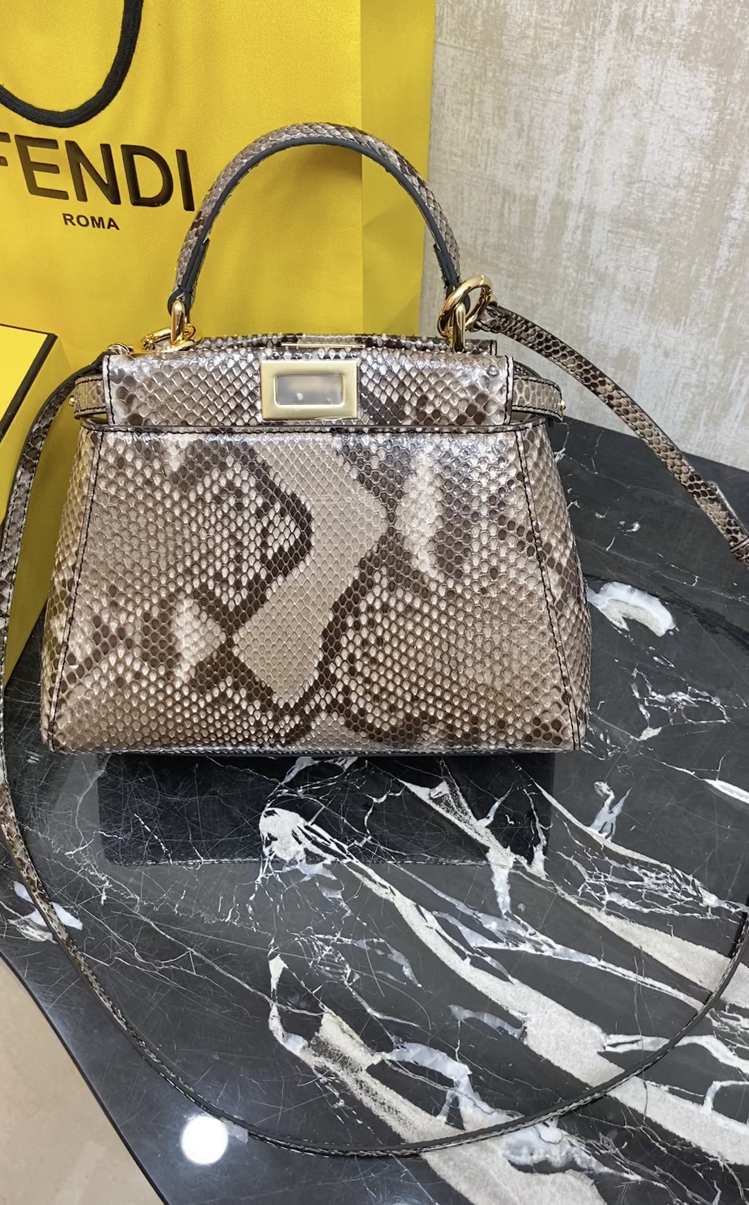 Fendi Real shot of real snake skin