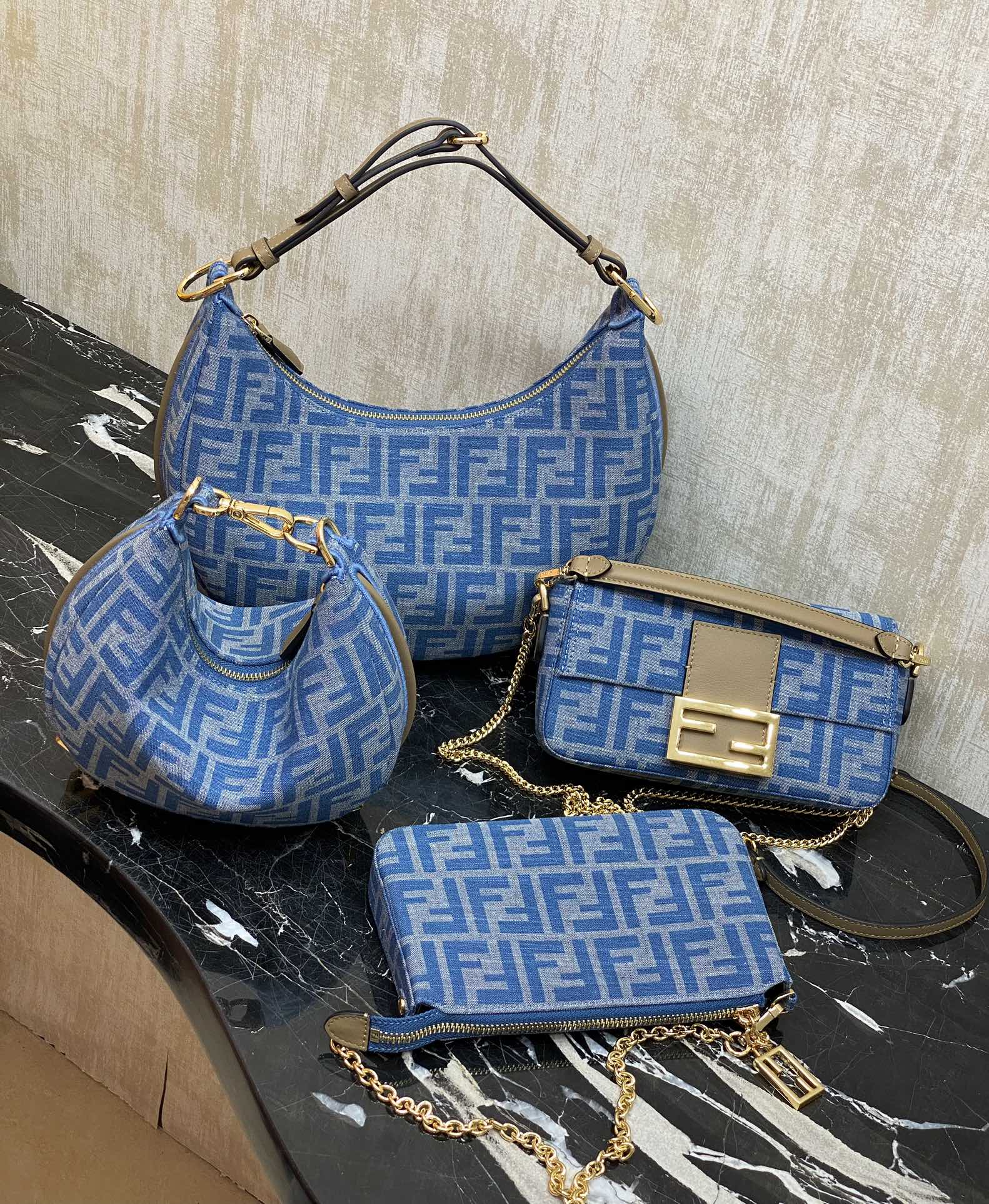 Collection: fendi premium light denim.