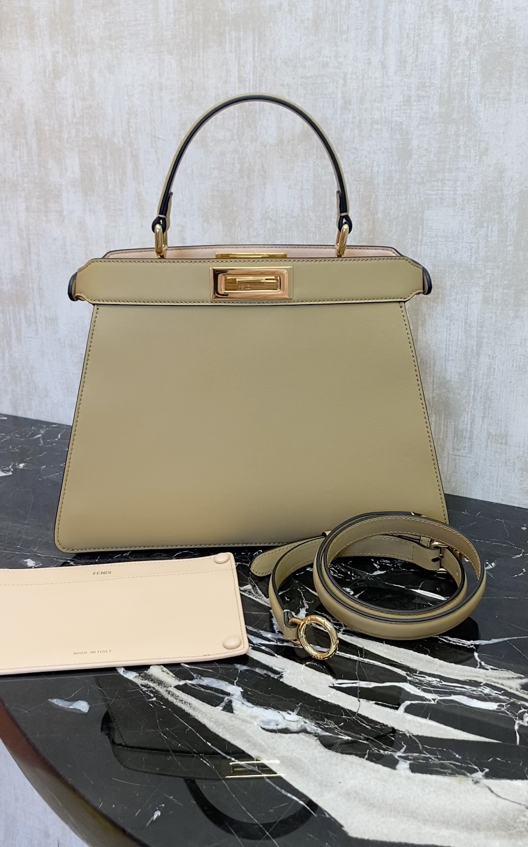 Fendi , large size 33cm, apricot color