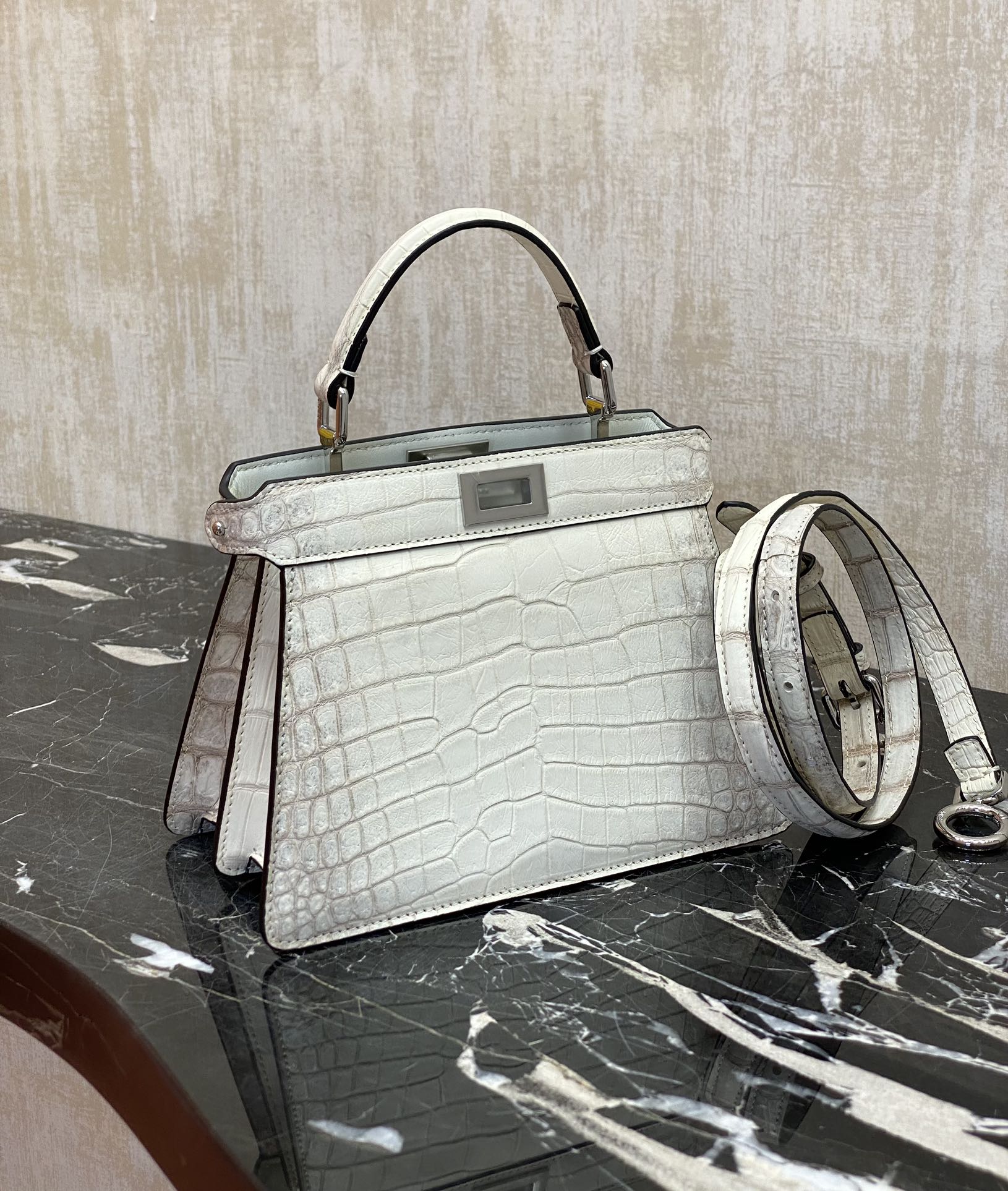 Fendi Details: Stunning peekaboo crocodile