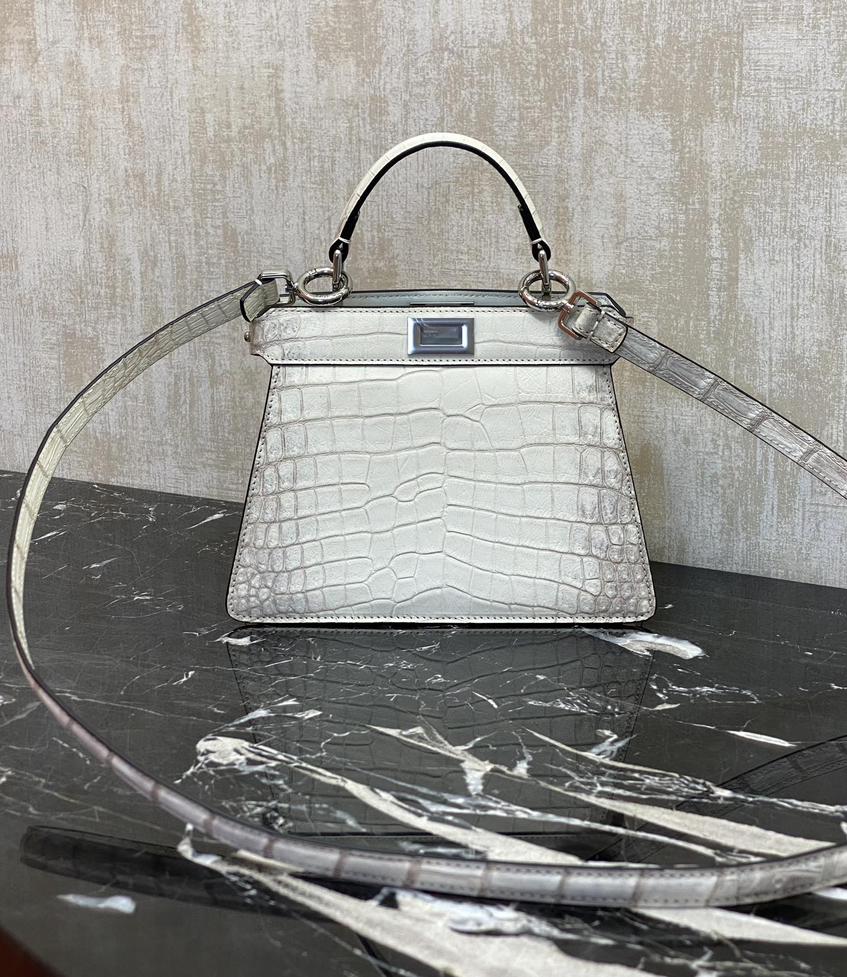 Fendi Details: Stunning peekaboo crocodile