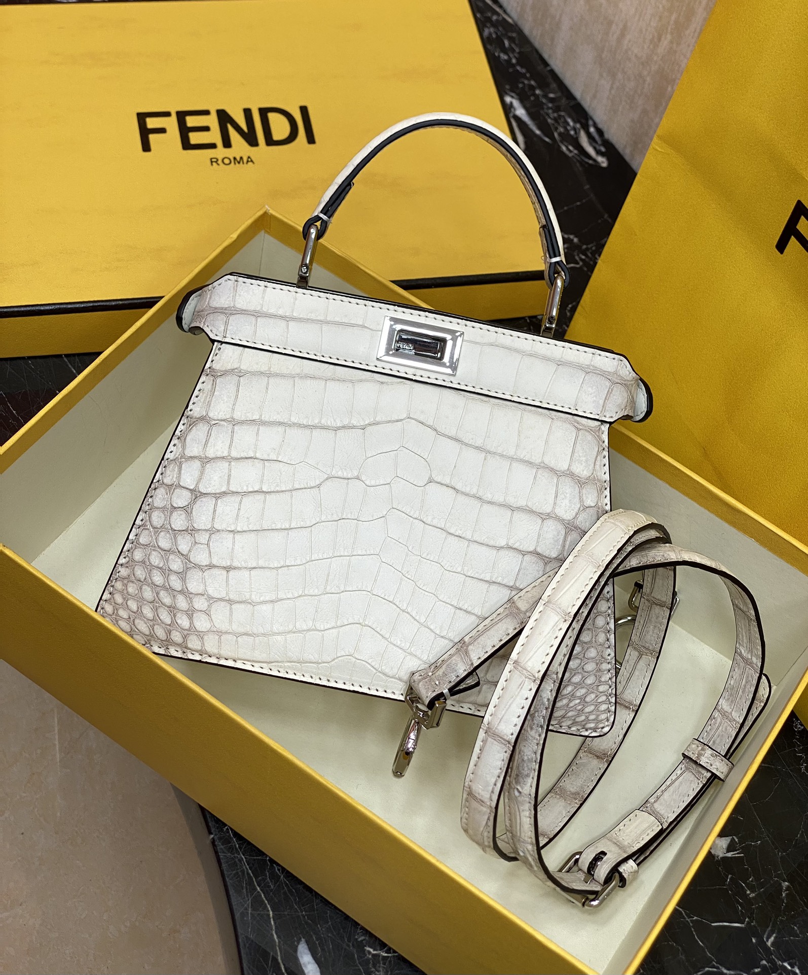 Fendi Single picture: The beautiful peekaboo crocodile