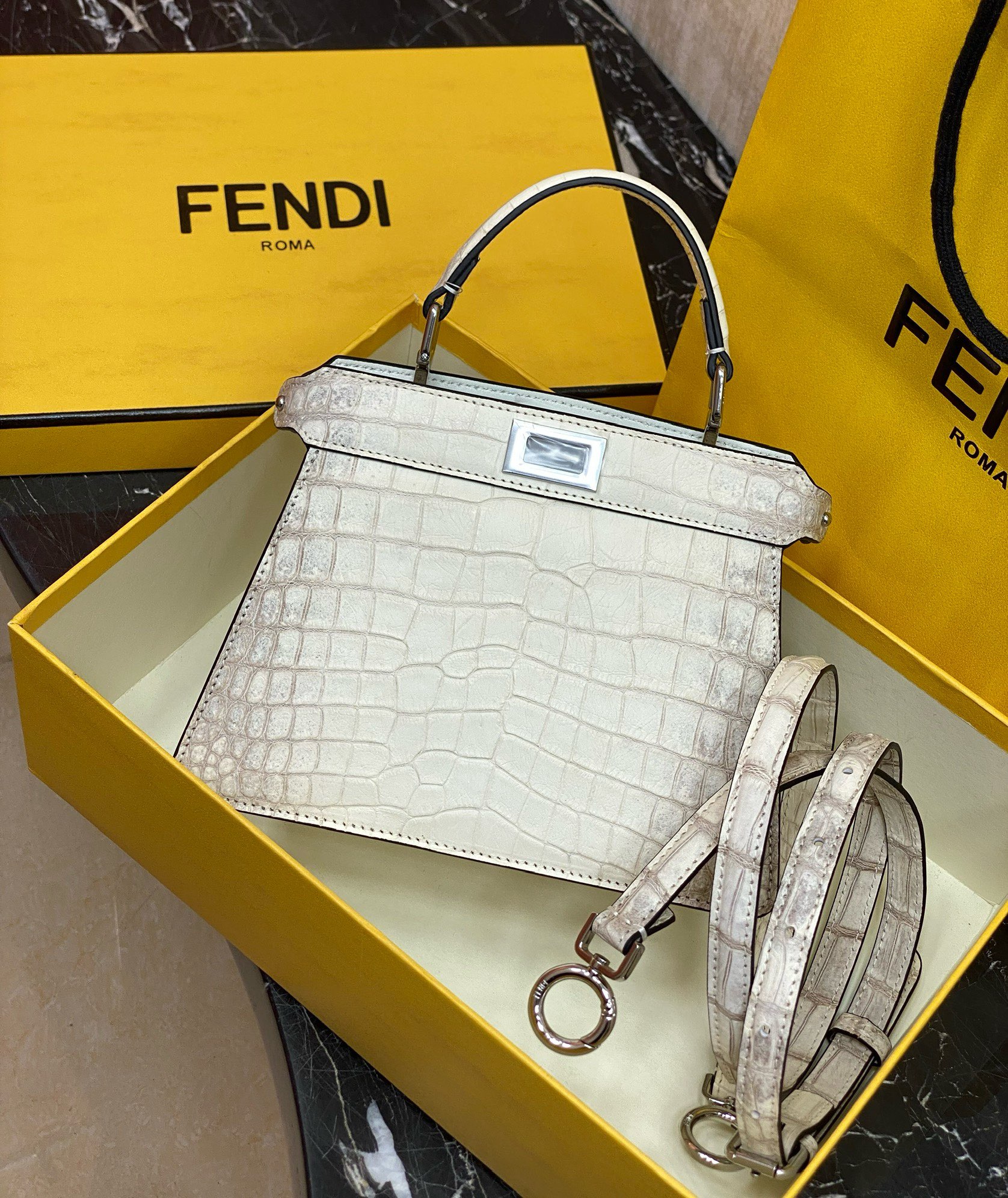 Fendi Single picture: The beautiful peekaboo crocodile