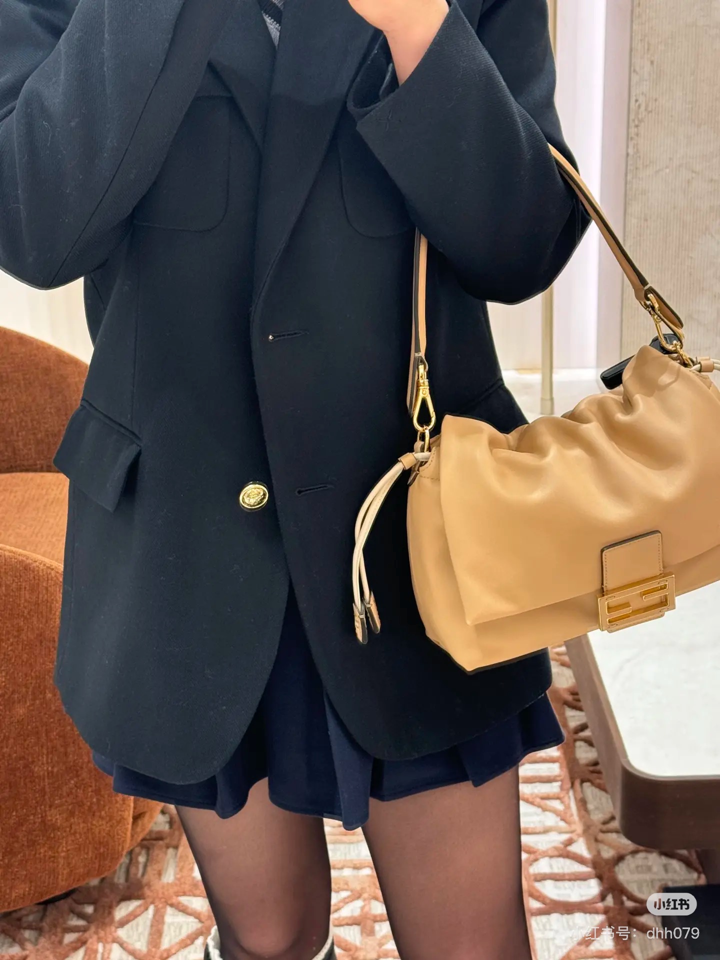 Fendi Camel color, genuine