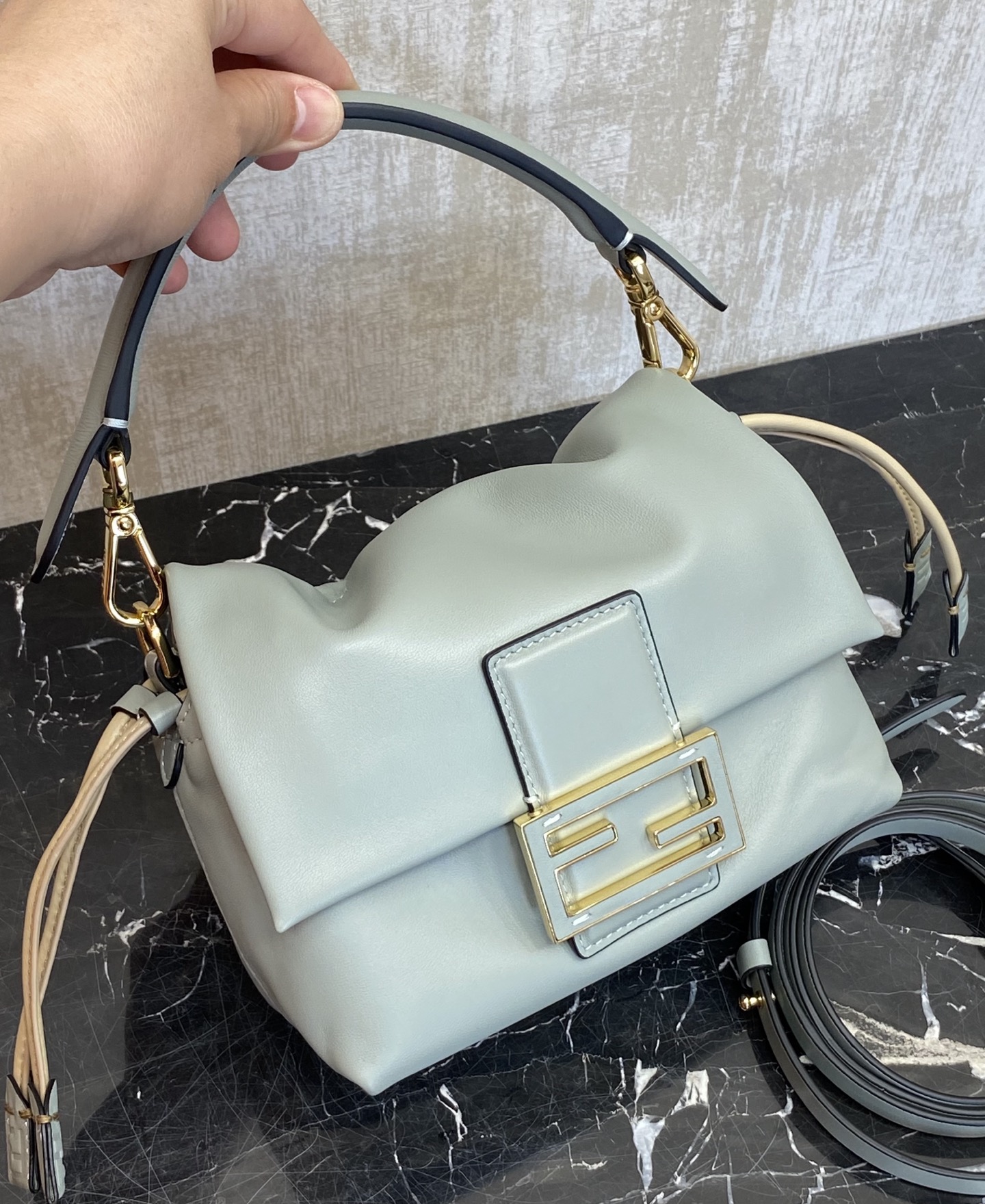 Fendi handmade bag, small matcha green
