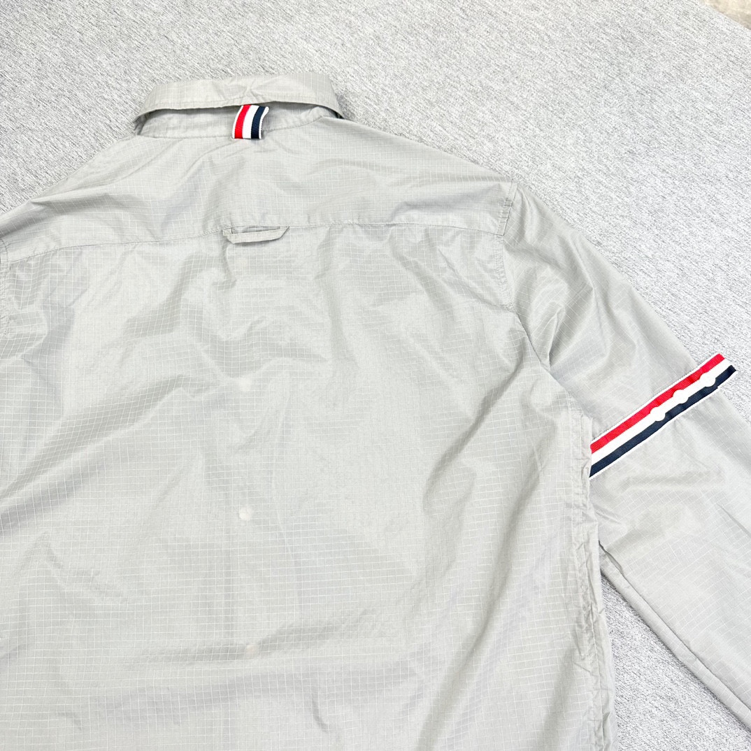Sunwind Protection Coats: Red, White, Blue Fabric, Custom Dark Grained, Button-Up Design (M-2XL) - 图片 9