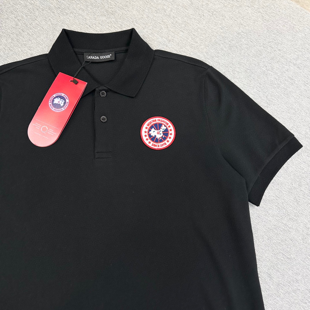 “P650 Canadian Goose Polo Shorts: Classic Design with Customized Cozy Cotton Fabric” - 图片 2