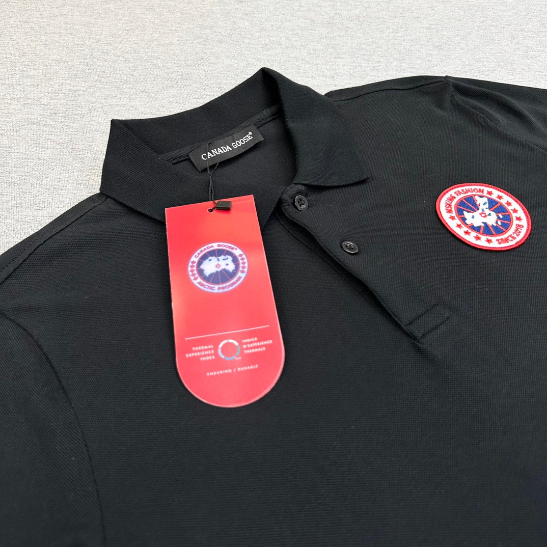 “P650 Canadian Goose Polo Shorts: Classic Design with Customized Cozy Cotton Fabric” - 图片 5
