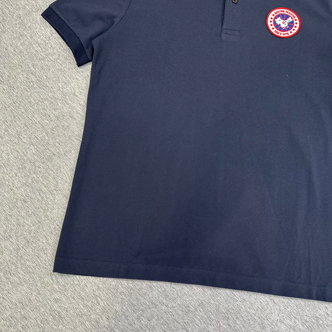 “Classic Embroidered Logo Polo Shorts by P650 Canadian Goose, Cozy Cotton, Recommended Sizes S-XL” - 图片 3