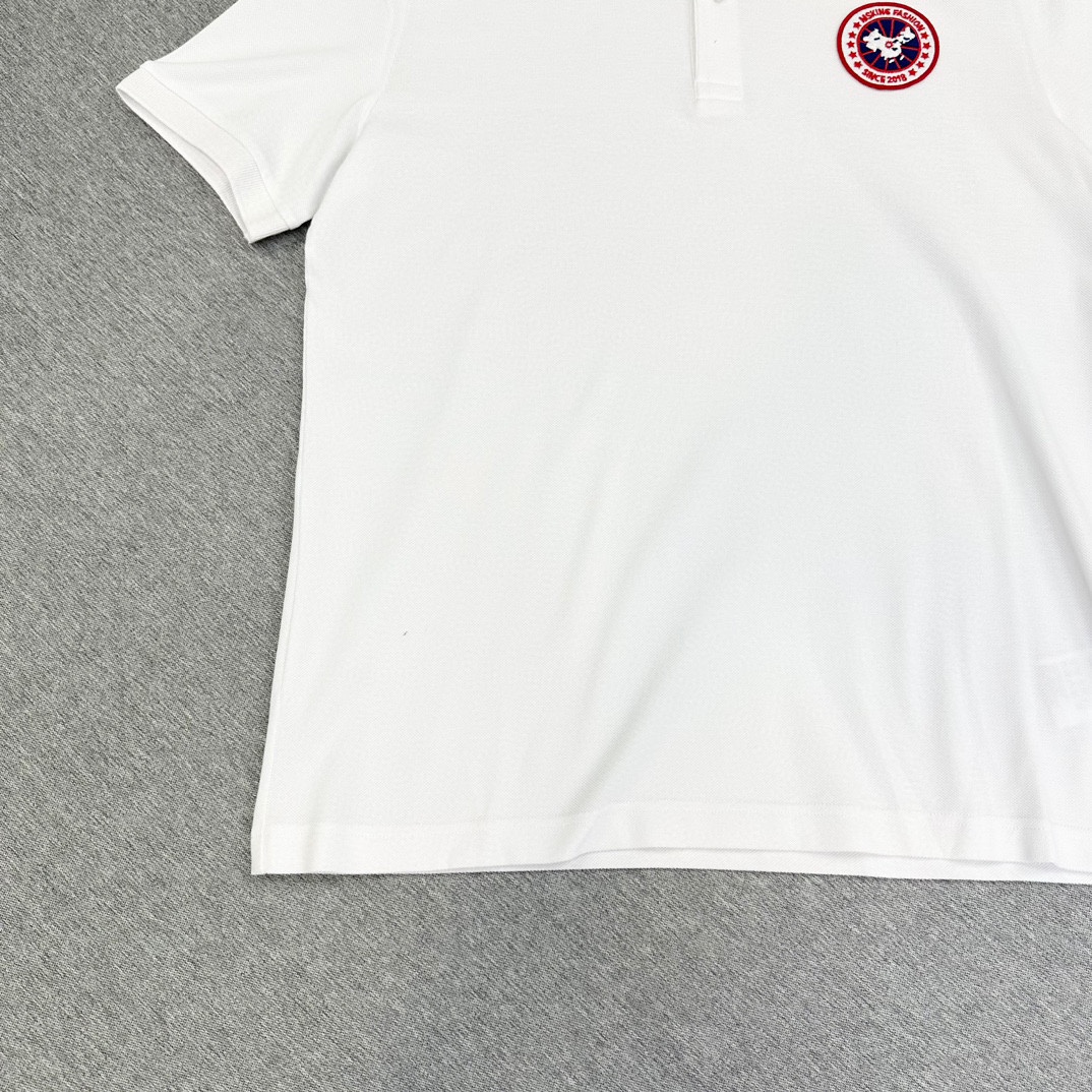 New P650 Canadian Goose Polo Shorts with Classic Embroidery Logo Design, Cozy Cotton Fabric. - 图片 3