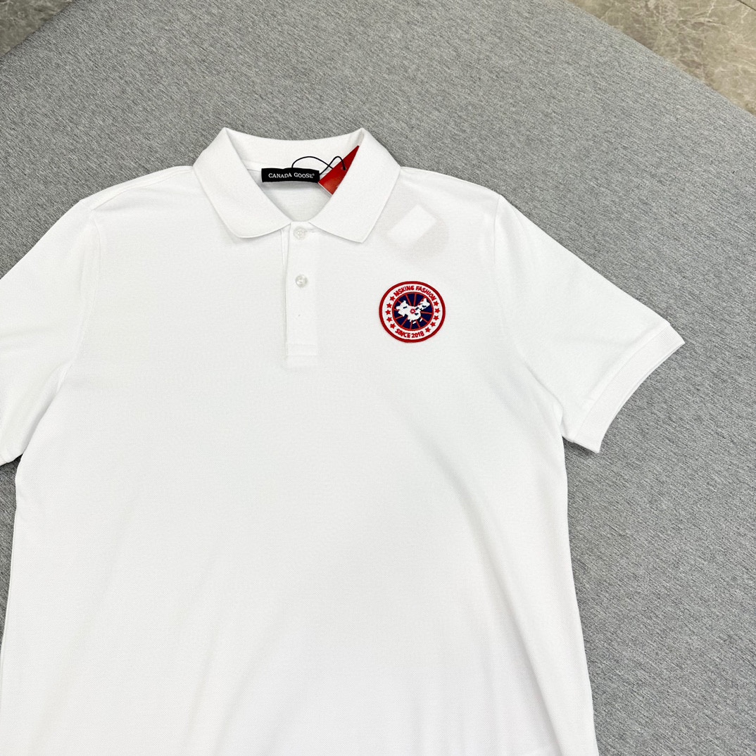 New P650 Canadian Goose Polo Shorts with Classic Embroidery Logo Design, Cozy Cotton Fabric. - 图片 2