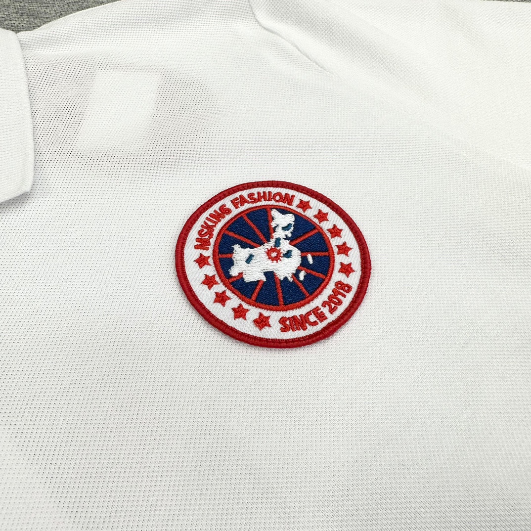 New P650 Canadian Goose Polo Shorts with Classic Embroidery Logo Design, Cozy Cotton Fabric. - 图片 6