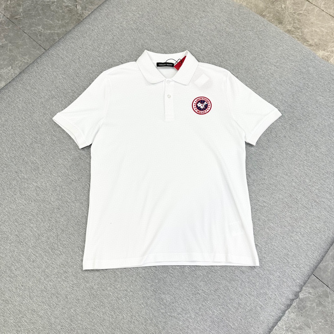 New P650 Canadian Goose Polo Shorts with Classic Embroidery Logo Design, Cozy Cotton Fabric.
