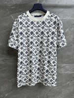 Louis Vuitton Top
 Clothing T-Shirt Printing Unisex Cotton Fall/Winter Collection SML535180