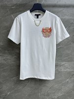 Louis Vuitton Clothing T-Shirt Cotton Spring Collection SML535160