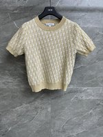 Dior 7 Star
 Clothing T-Shirt Knitting Spring/Summer Collection Vintage Short Sleeve