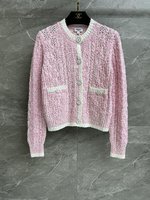 Chanel Clothing Cardigans Openwork Cotton Weave Spring/Summer Collection SML535390