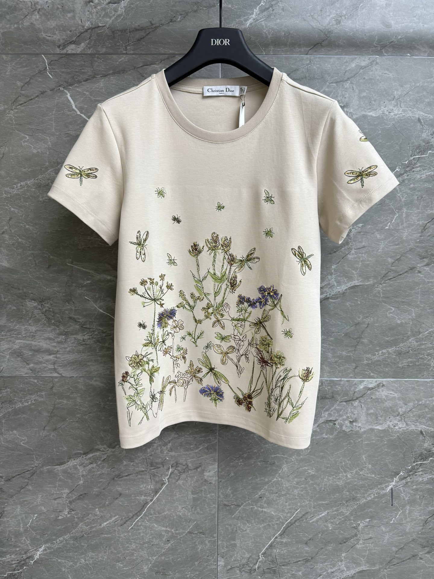 Dior Clothing T-Shirt Online Shop
 Embroidery Cotton Spring/Summer Collection