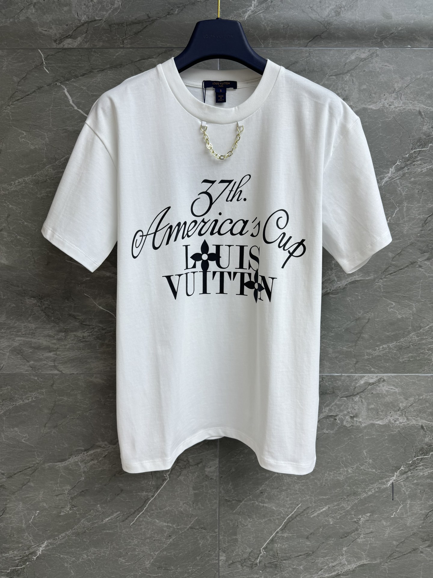 Louis Vuitton Fashion
 Clothing T-Shirt Printing Cotton Fall Collection Chains