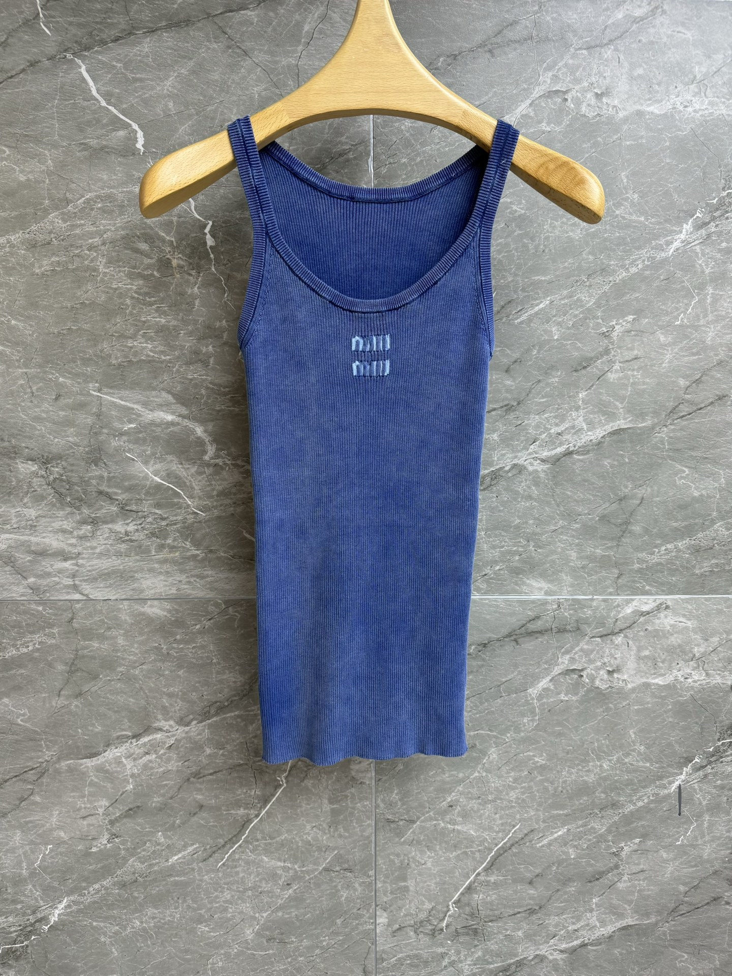 MiuMiu Clothing Tank Tops&Camis Shop the Best High Quality
 Blue Cotton Knitting Fall/Winter Collection