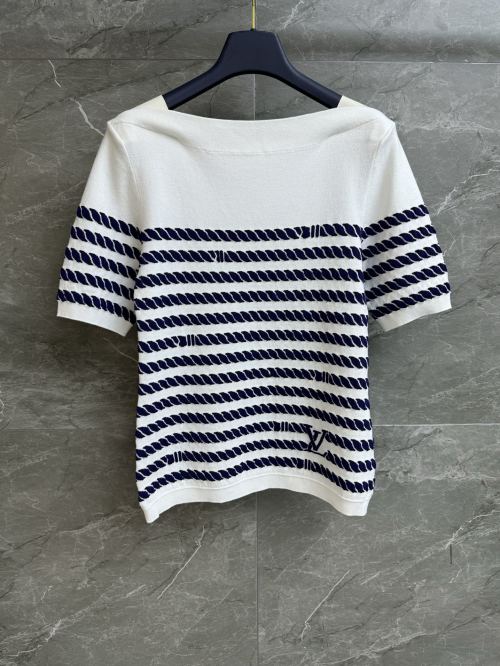 Louis Vuitton 2025 Nautical Rope Jacquard Short Sleeve Knit Top 1 Louis Vuitton 2025 Nautical Rope Jacquard Short Sleeve Knit Top