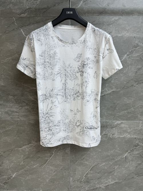Dior 2025 Spring/Summer Jungle Print Cotton-Linen Blend T-Shirt 1 Dior 2025 Spring/Summer Jungle Print Cotton-Linen Blend T-Shirt