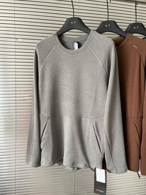 Lululemon At Ease Men's Textured Knit Pullover Sweatshirt 1 Lululemon At Ease Men's Textured Knit Pullover Sweatshirt