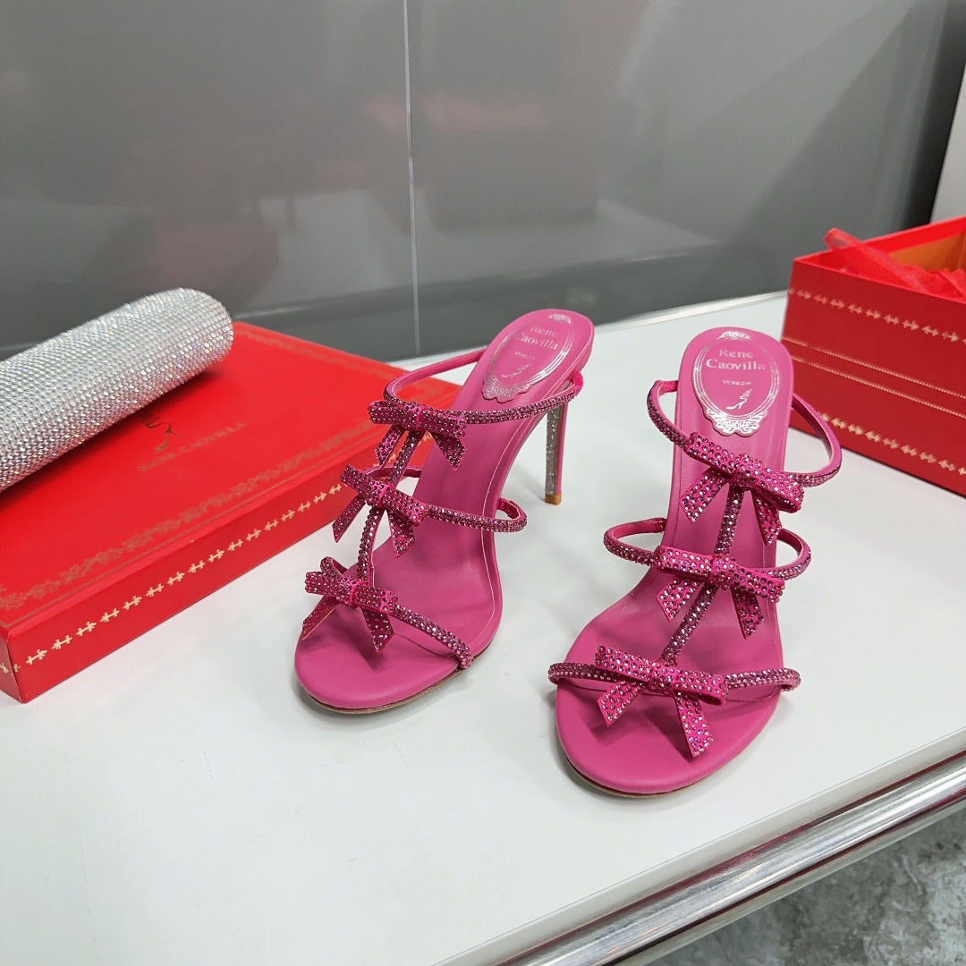 NO:167770,High quality!  R C | s RC bow rhinestone high heel sandals, round toe and beautiful bow diamond design, showing elegance!  Imported silk   Creo crystal diamond inside the same color pearlescent sheepskin inside the original mold open mold gold mark flash silver leather outsole Size34-42 