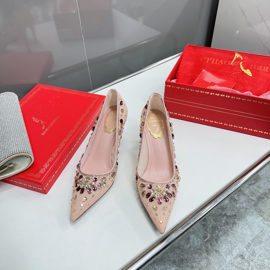 NO:167782,High quality!  R C | s wedding shoes series, heavy industry RC crystal gem high heels, imported mesh lace with pearlescent sheepskin surface, pure handmade one-to-one sewing diamond customization, imported super flash expensive Swarovski crystal diamond, gorgeous BlingBling exquisite and imposing inner grain pearlescent sheepskin, outsole original consistent gold label flash silver leather outsole Size34-43 