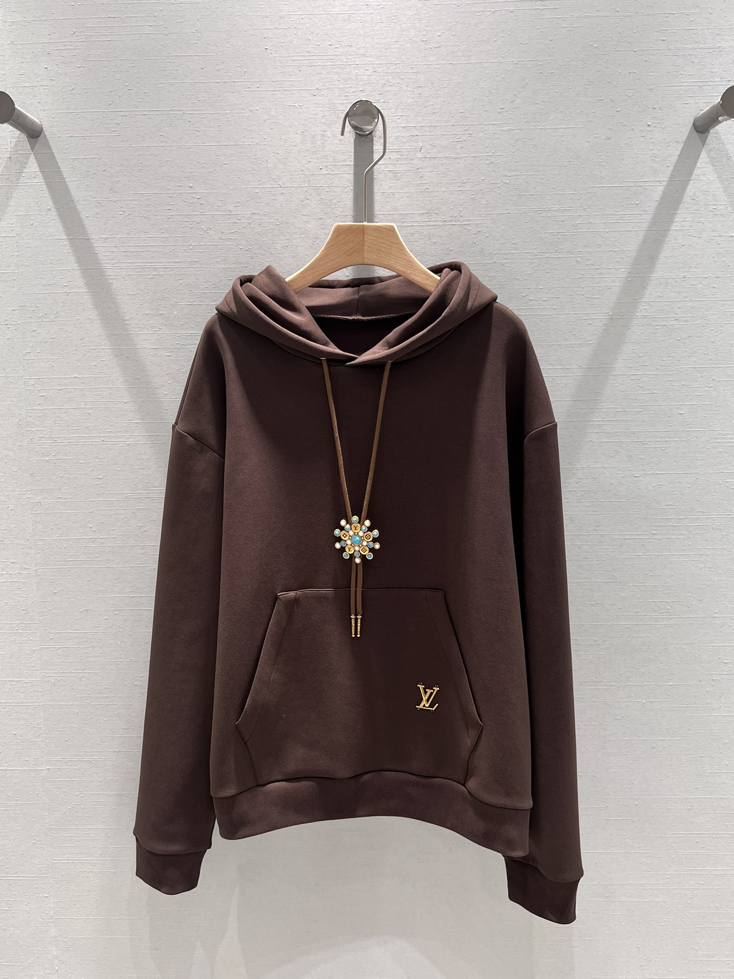 Louis Vuitton Meilleur
 Vêtements Sweats À Capuche Vert Unisexe Série automne Top à capuche AHH012290