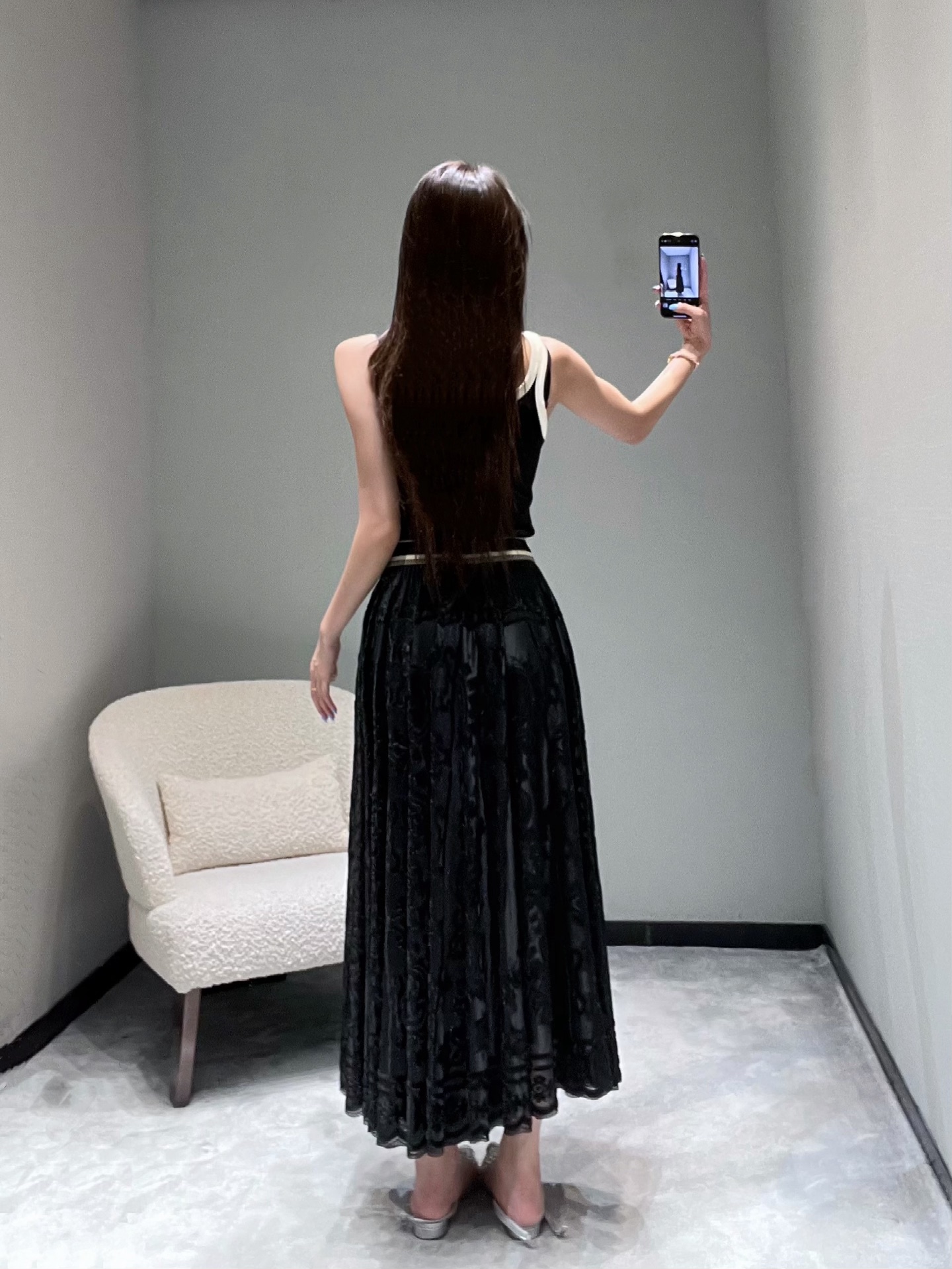 Dior Dress Sets 2025 New Fashion Classic Retro Elegant Pure Black Skirt S-L 9 i1757069695079 4368 0 8
