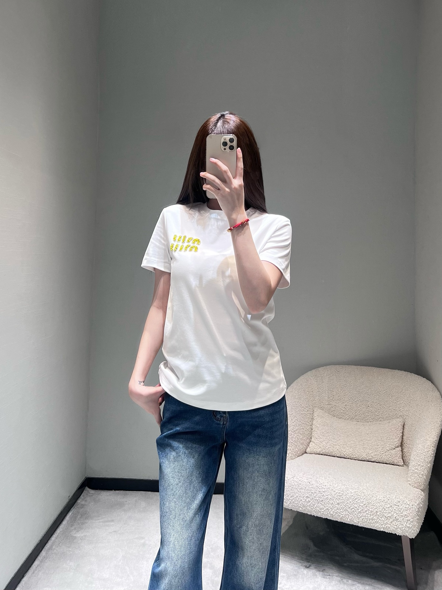 미우미우 여성 반팔 26SS 52917