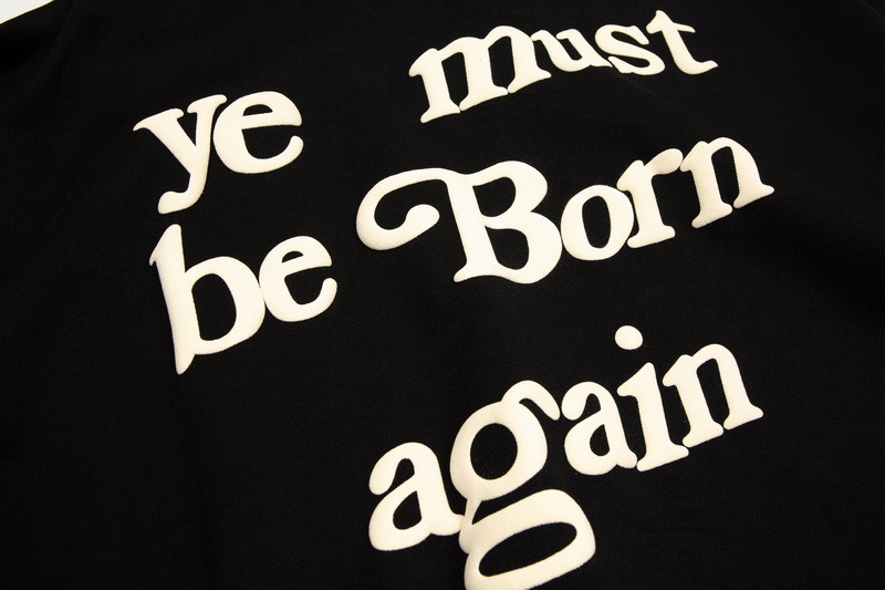 T34# P85毛圈款
 CPFM ye must be Born again必须重生连帽卫衣
每件衣服均有6张水洗注意贴纸赠送，上面写着
我很敏感！请用冷水水洗 自然晾干
毛圈款420克
黑 藏青 水泥灰
S M L XL
（同款加绒看款号T1）