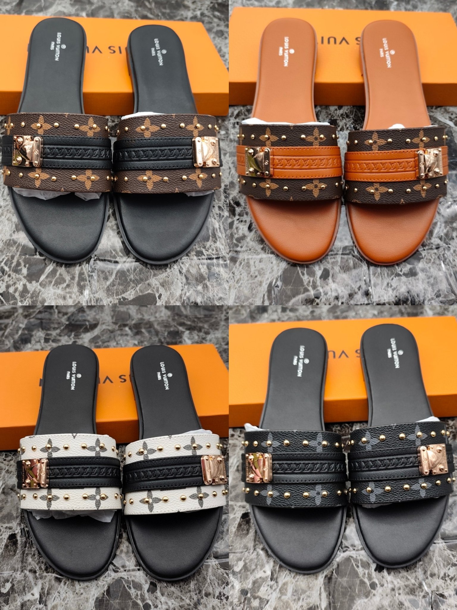 Louis Vuitton Lock It Flat Mule Sandal in Monogram Canvas - Luxury Slide 4 a1744363008350 5331