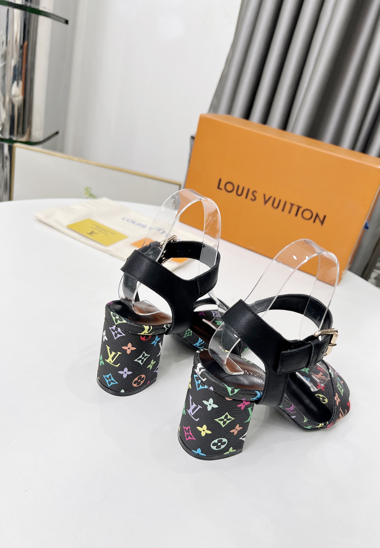 Louis Vuitton Monogram Multicolor Leather Sandals, Women's Classic Style 5 i1741582822097 7729 0 4